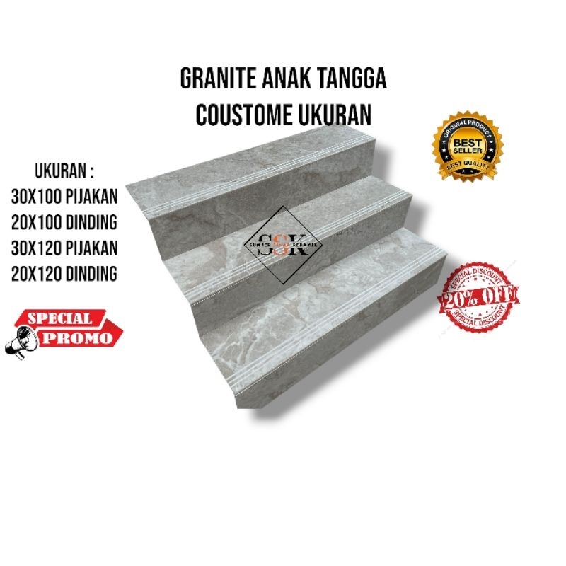 Granite Tangga 30x100 20x100 | 30x120 20x120 Motif Serat | Niro