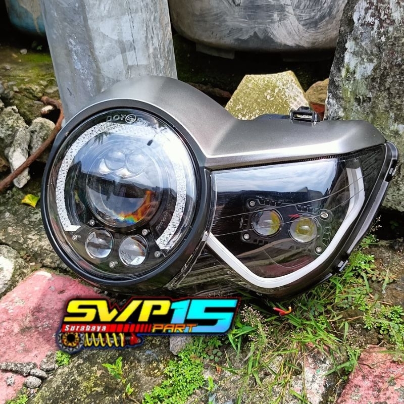 Reflektor Tiger Pece Custom Daymaker Biled Set Laser Lampu Alis Lampu Tiger Pece Custom Biled