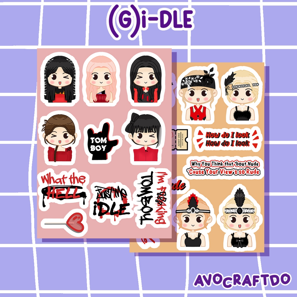 

[ AVOCRAFTDO ] Sticker Kpop (G)I-DLE / Gidle Die Cut