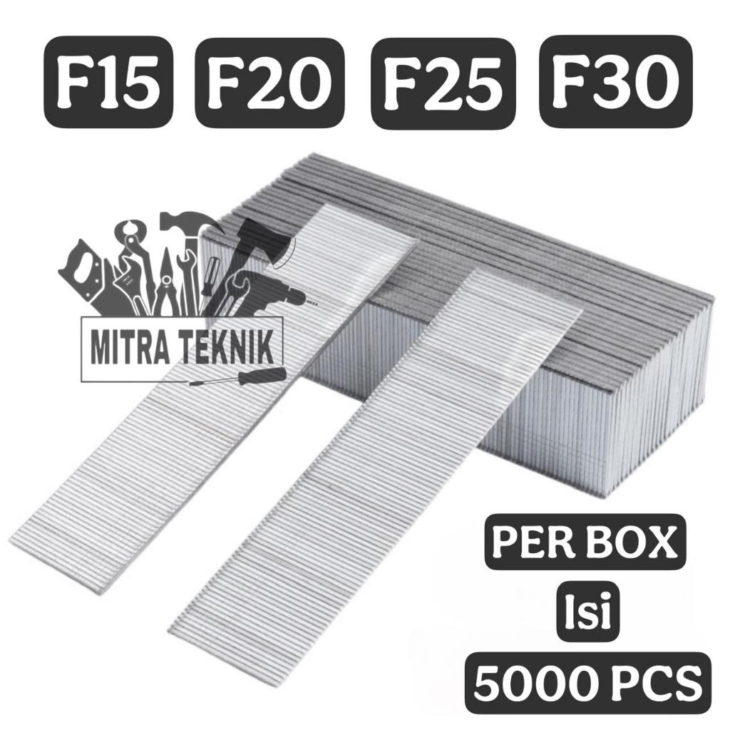 

Isi Staples F15 F20 F25 F30 Isi 5000Buah Per Box Mesin Paku Tembak Refill Air Nailer Stapler Gun