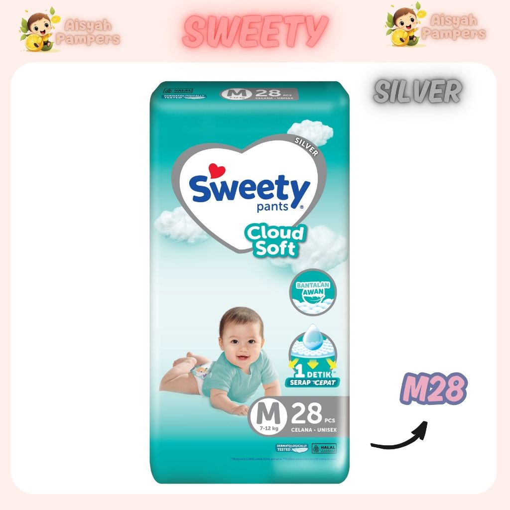 Sweety Silver Pants M28 Pampers Sweety Silver Pants