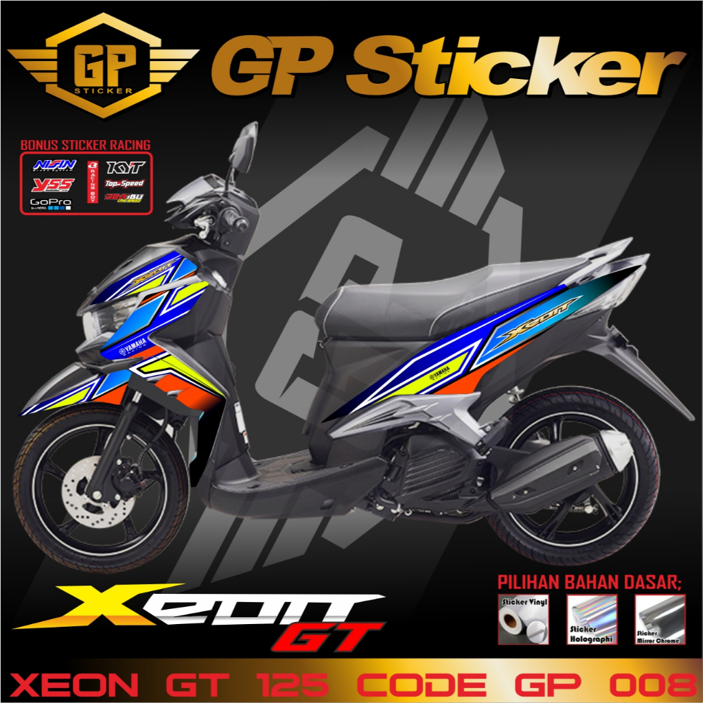 [COD] Stiker XEON GT 125 striping XEON GT 125 motor YAMAHA motor sticker variasi Racing GP 008