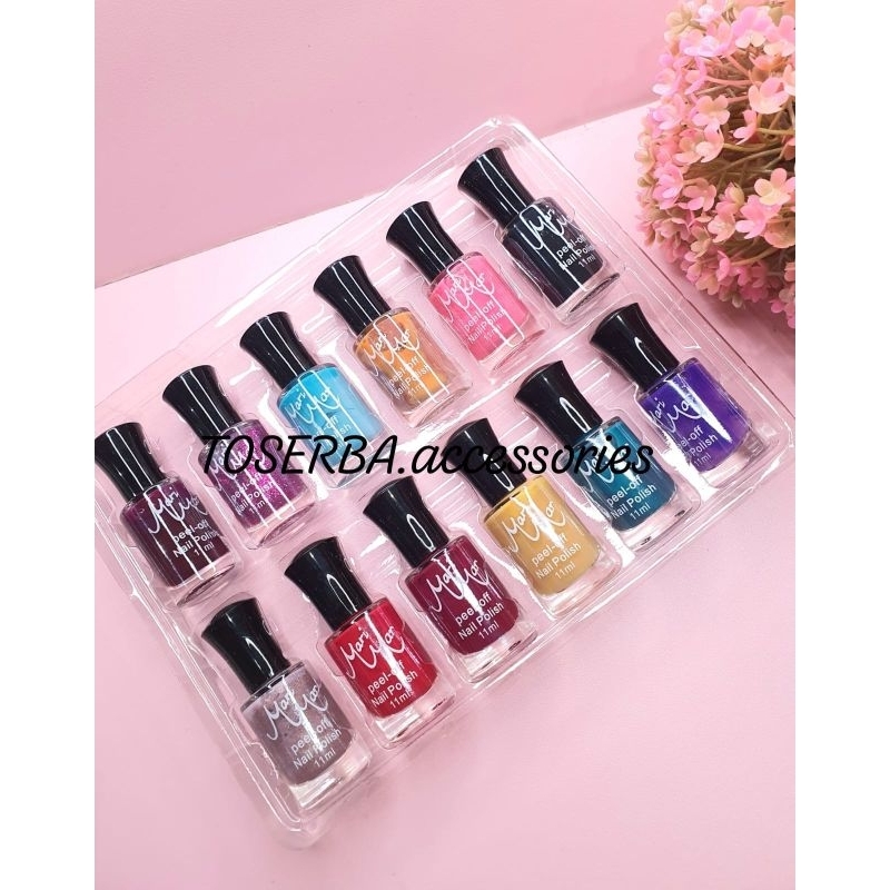 KUTEK MARIMAR PEEL OFF 12 COLOUR SHADES 1 BOX ISI 12 PCS