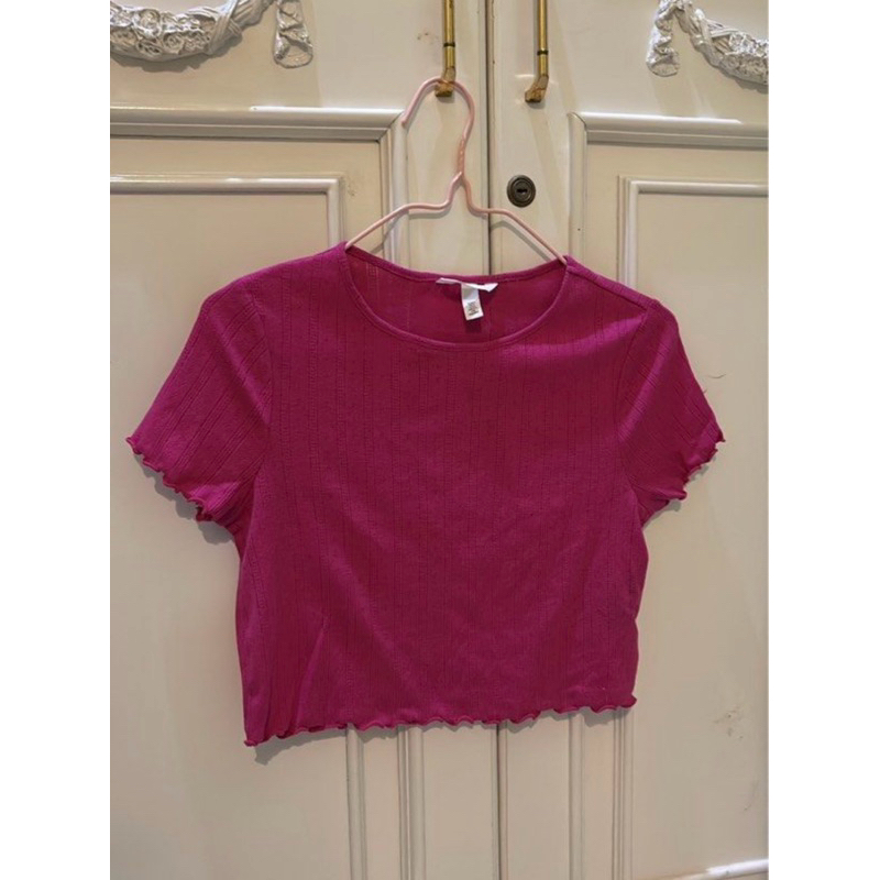 pink top fuschia hnm h&m