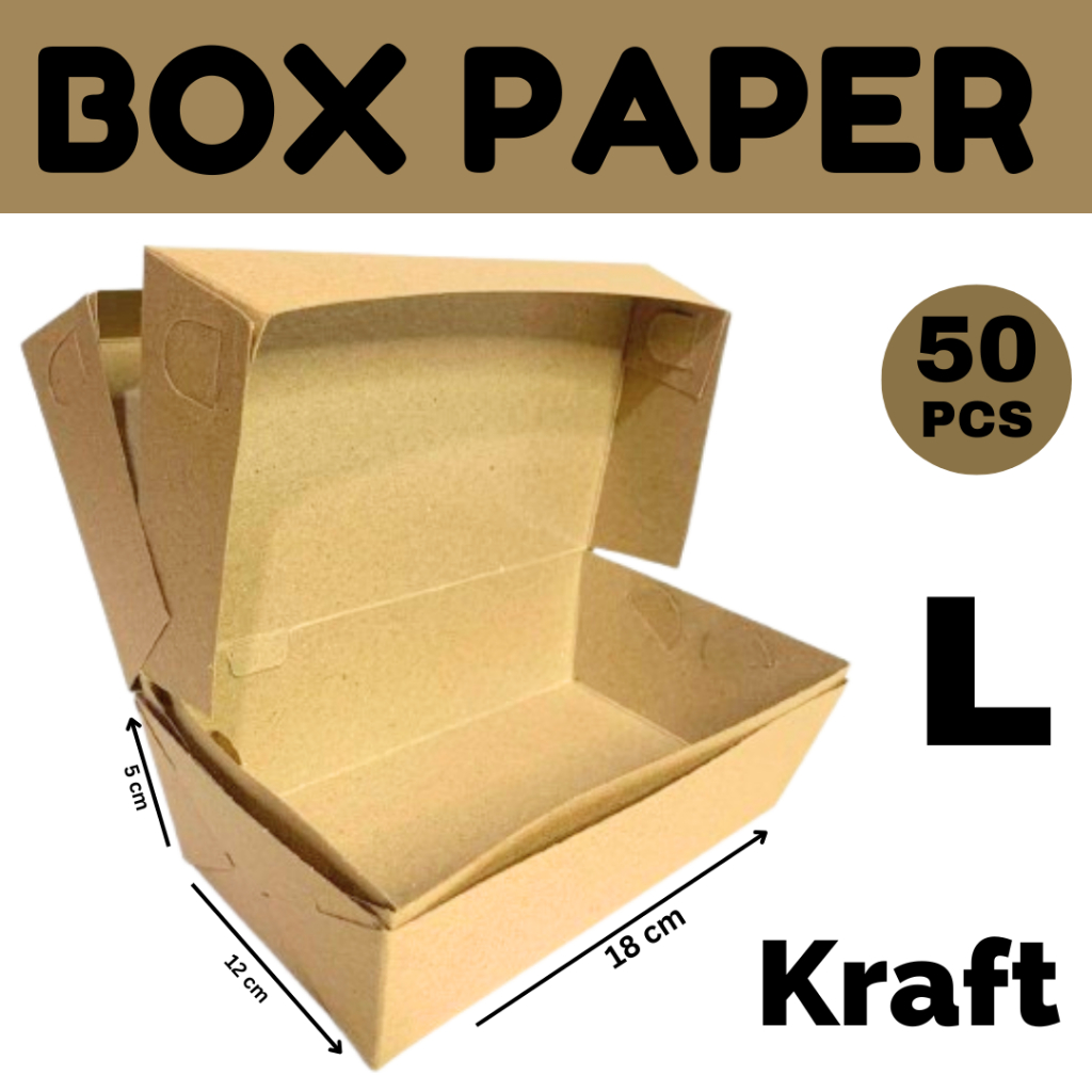 Kotak Ayam Geprek Paper Lunch Box Coklat Kotak Makan Kertas Laminasi