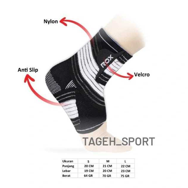 Ankle Pergelangan Kaki Rox RXQ-9614 Original / Pelindung Pergelangan Kaki / Dekker Tumit