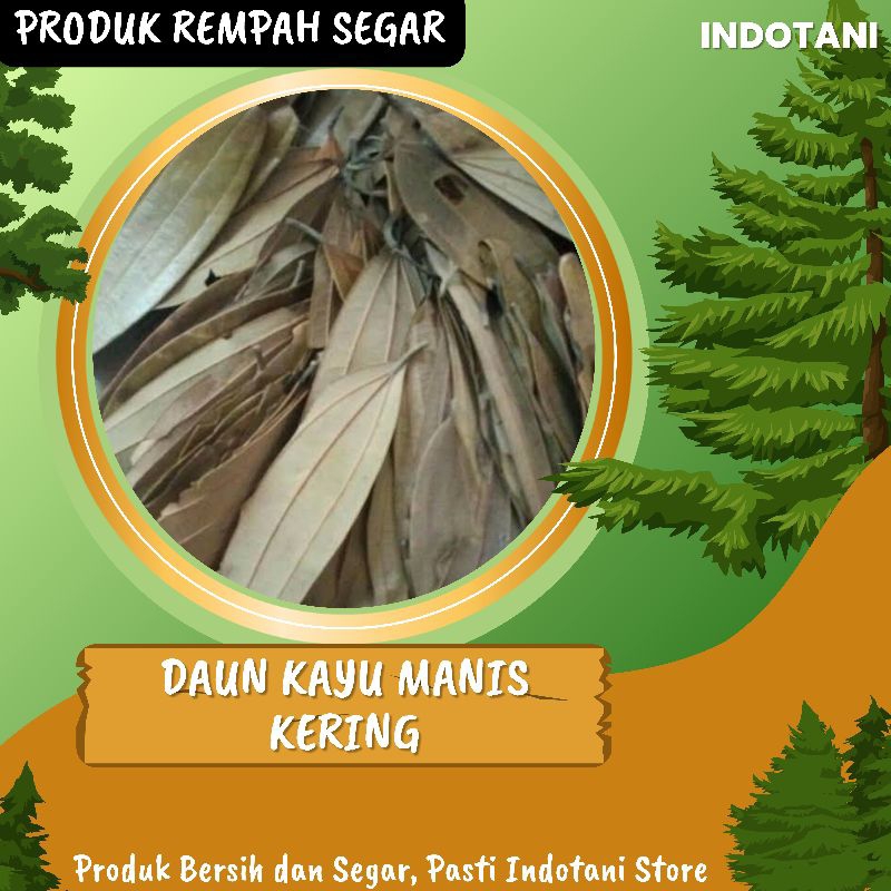 

INDOTANI_ Daun Kayu Manis Kering 250gr / Daun Kayu Manis Kualitas Terbaik / Daun Kulit Manis Segar
