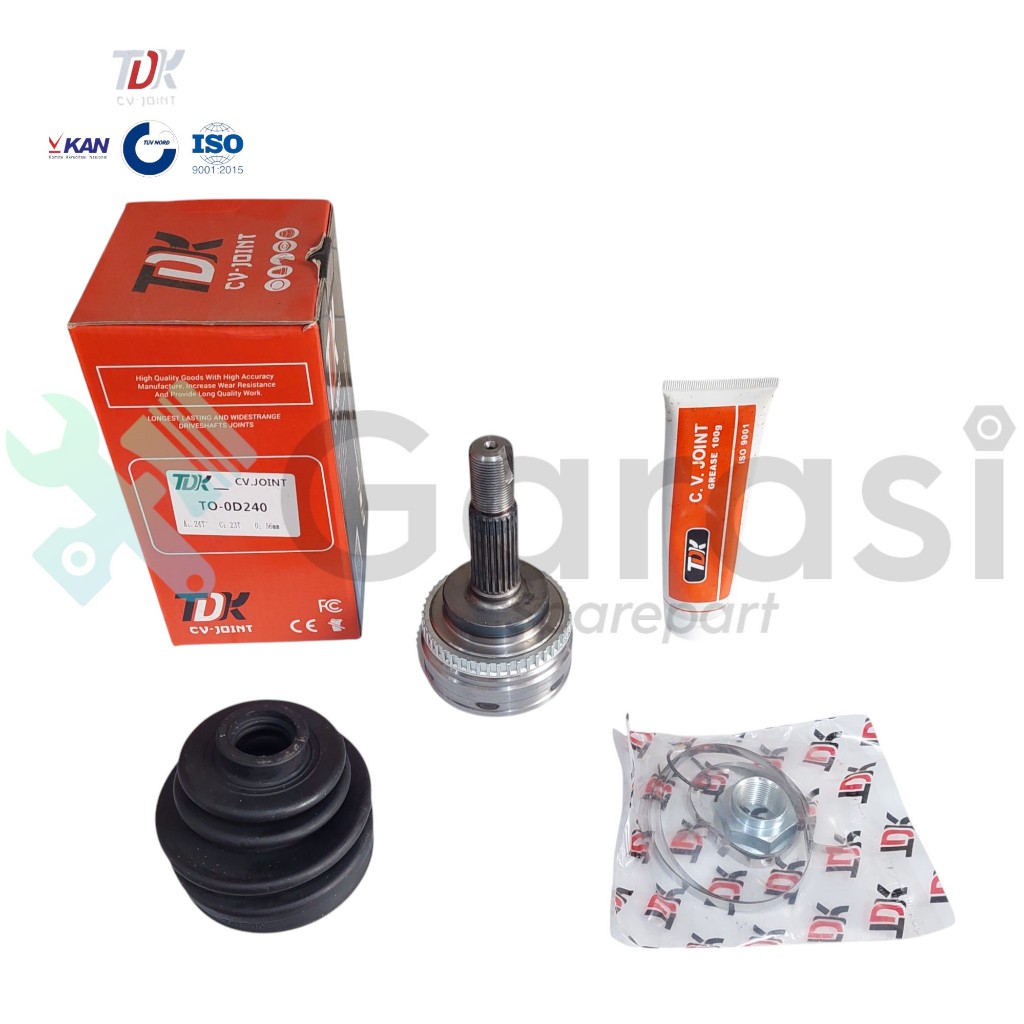Cv Joint Outer Abs Out Kanan Kiri Toyota Vios Lama Gen1 Gen 1 2003-2006 Tdk ORI As Kokel Kohel Luar