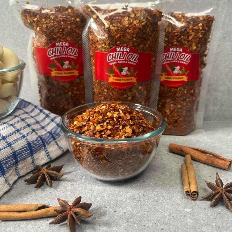 

Chili Flakes Mega | Cabe Bubuk Kasar 100gr