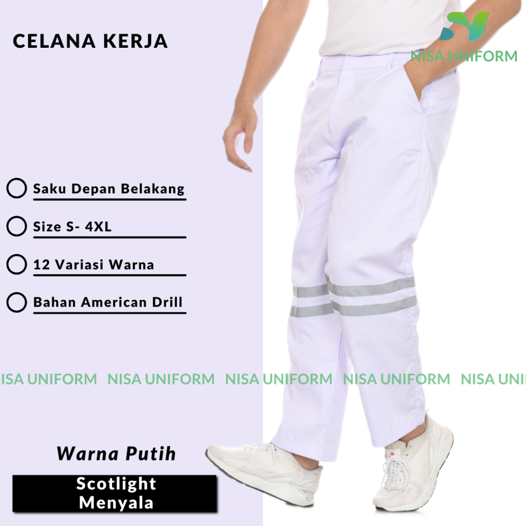 Celana safety lapangan Kerja Pria/Celana Seragam Safety/Celana Kerja Proyek