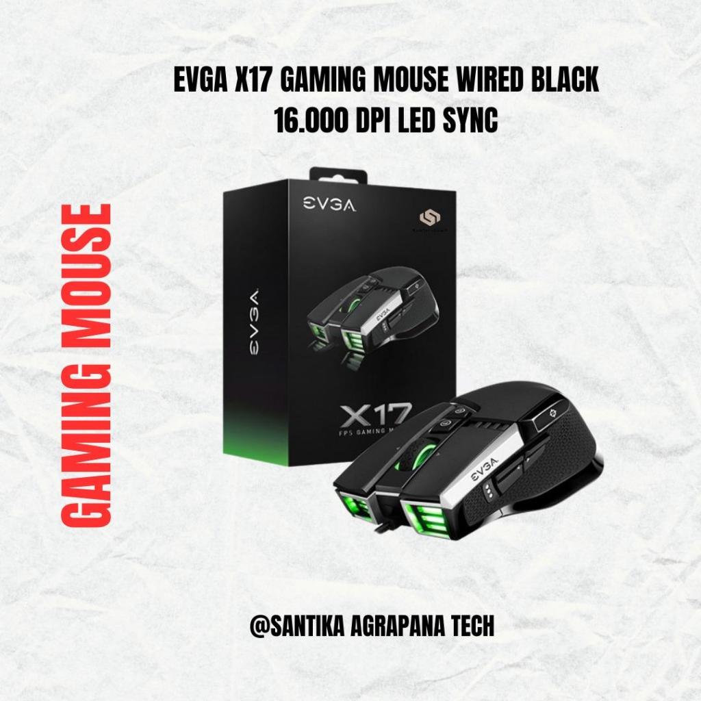 Mouse Gaming EVGA X17 Customizable,16.000 DPI,Ergonomic 903-W1-17BK-KR
