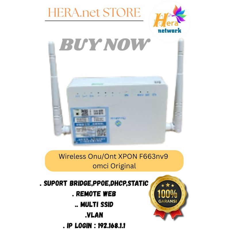 Ont/Onu Wireless Xpon F663nv9 Omci Original - dengan adaptor