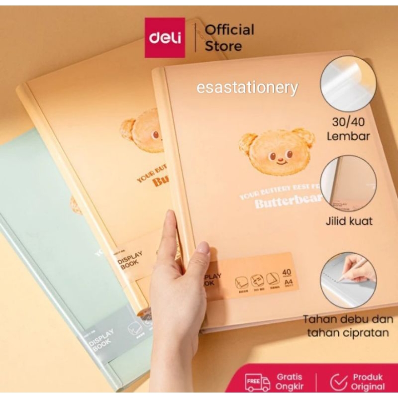 

Deli x Butterbear Map Folder 30 halaman Jilid Kuat Tahan Debu dan Air NS517