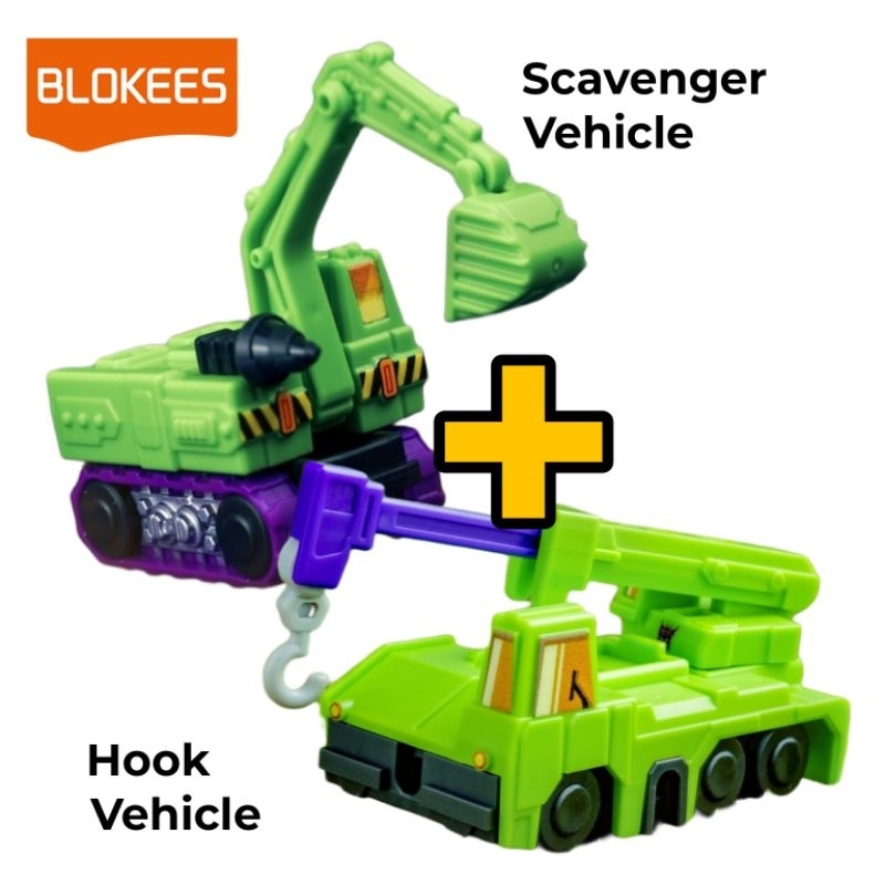Blokees scavenger vehicle & hook vehicle