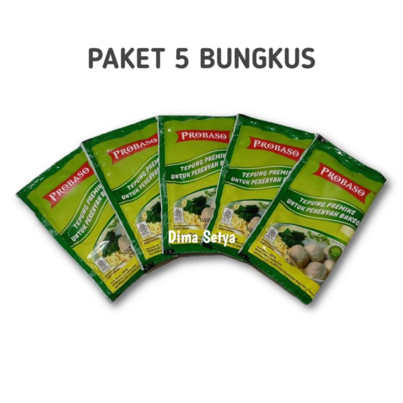 

PROBASO tepung perenyah bakso 20 gram ( 5pcs )