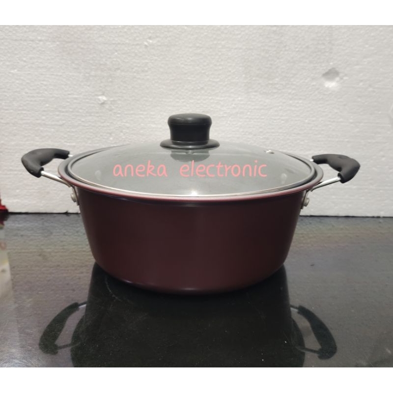 QME Panci Kuah/Sayur QM-424 Diameter 24CM + Tutup Kaca