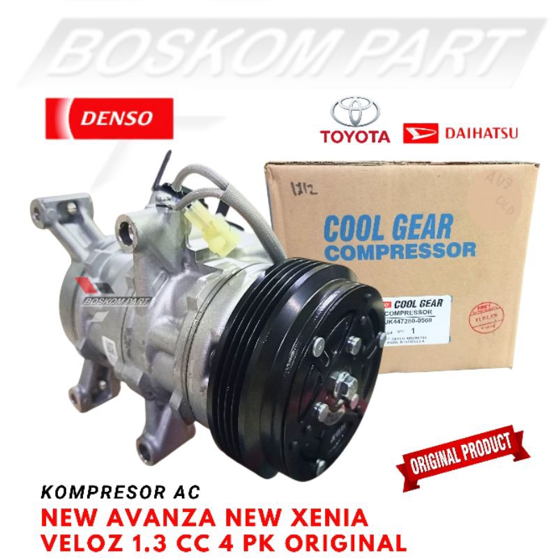 Kompresor AC New Avanza Xenia Veloz 1.3 cc 4pk Original Denso