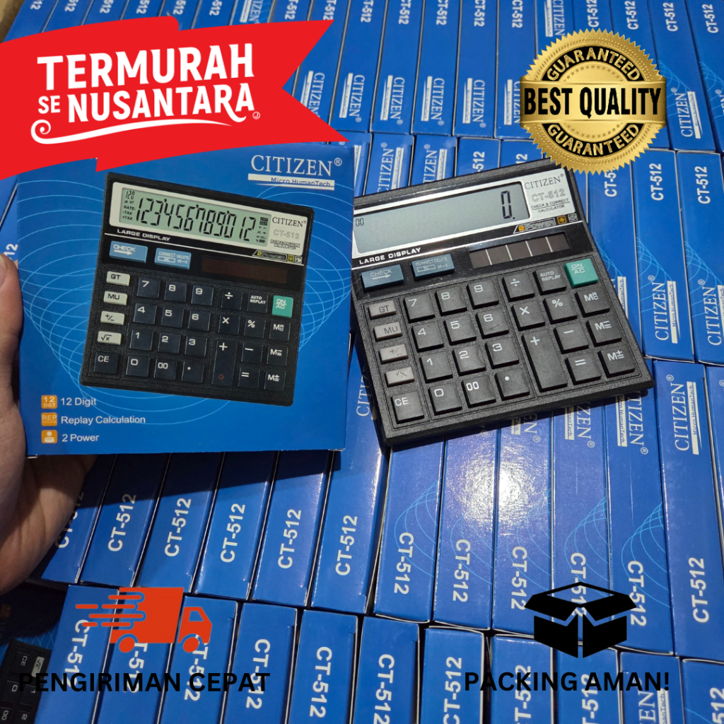 

YUH CITIZEN CT 512 Kalkulator 12 Dit Calculator Murah - Kalkulator Kantor Kalkulator Dagang -