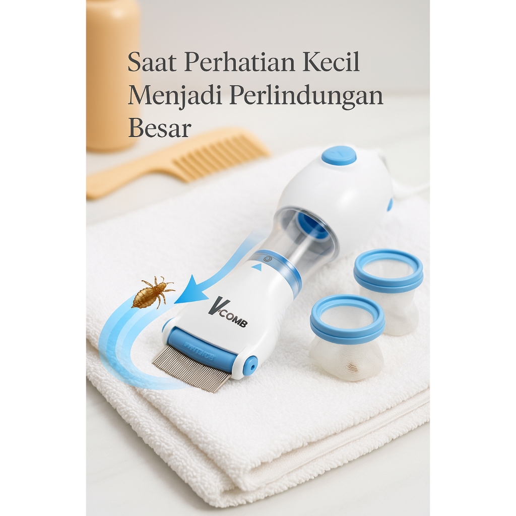 Sisir PENGHISAP Kutu Elektronik Serit Kutu Elektrik Daya Penghisap Kutu Rambut