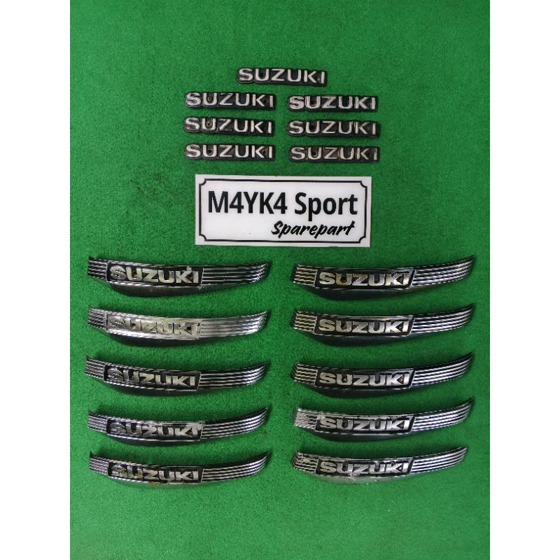 EMBLEM TANGKI SUZUKI RC100, RC 80, BRAVO, ORIGINAL SECCOND