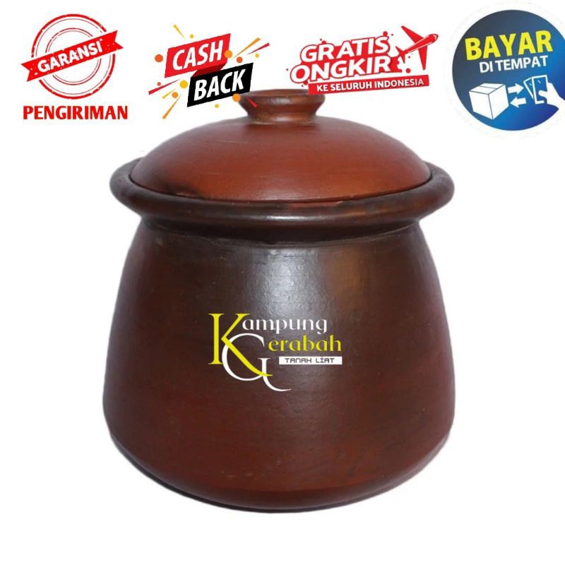 KWALI TANAH LIAT 7-10 LITER | KWALI GERABAH | KWALI SOTO | KWALI TRADISIONAL TANAH LIAT
