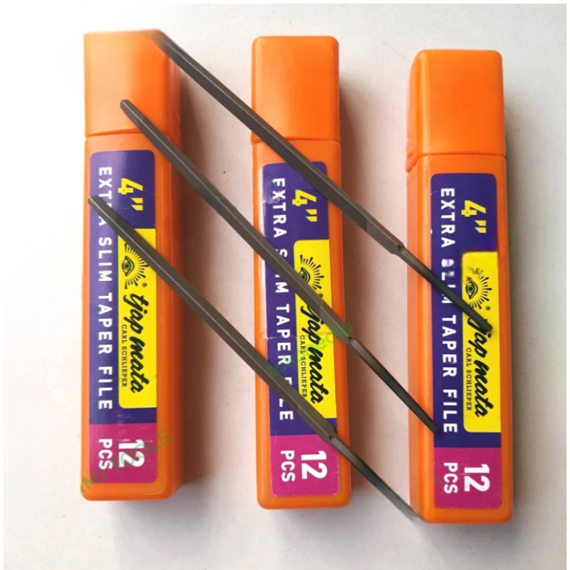 Kikir segitiga cap MATA 4" - Kikir Gergaji cap MATA - Slim taper