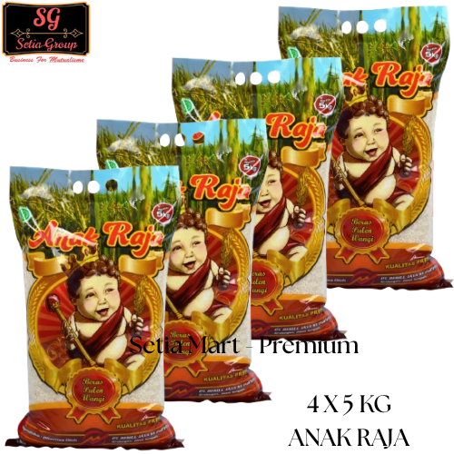 

4X5 KG Beras Anak Raja Beras Premium - Putih Wangi
