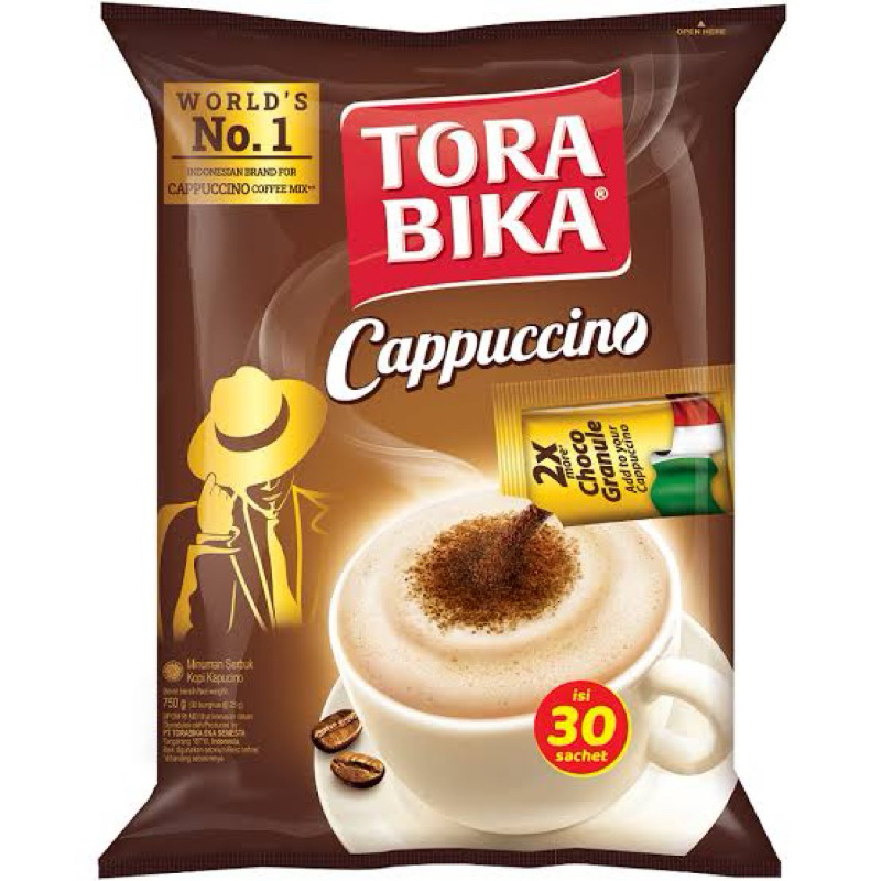 

TORA BIKA Cappiccino kemasan 25g isi 10 sachet