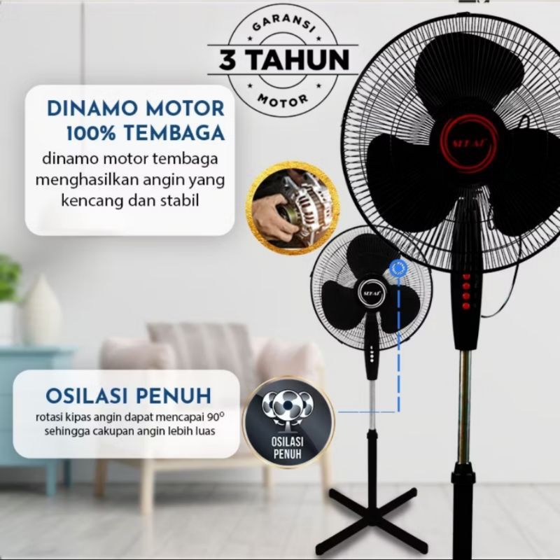 Stand Fan Sekai 16"  SFN 1620 / Kipas angin berdiri  Sekai 16inch