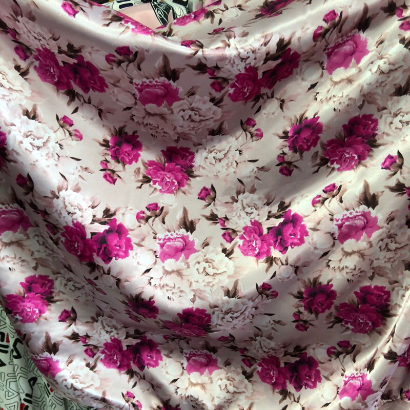 kain satin silk motif - kain satin silk motif bunga - kain satin silk motif premium - kain satin sil