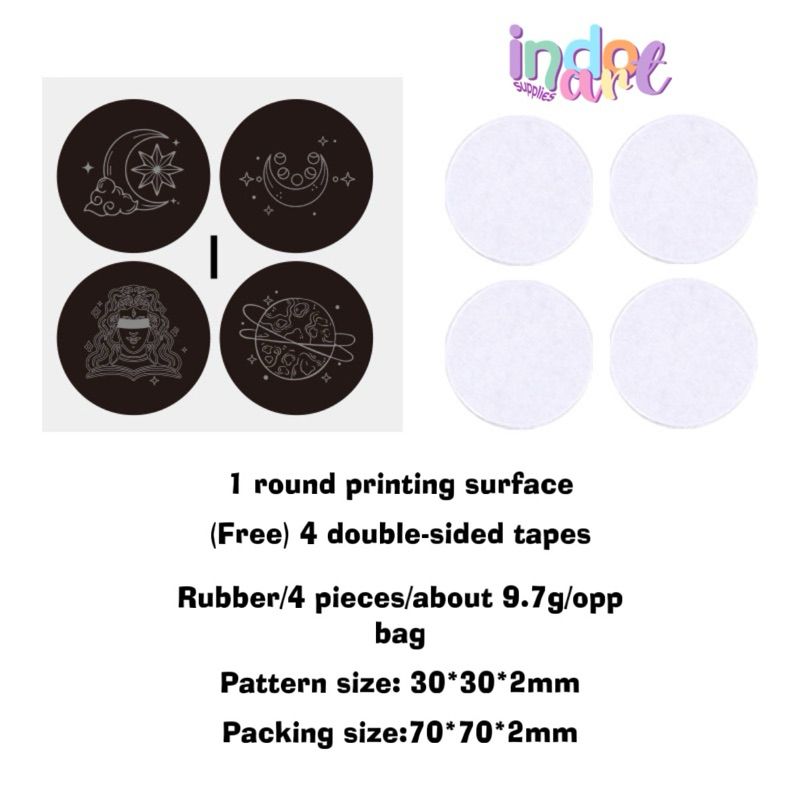 

(IAS) Stamp Rubber Stempel Karet Silikon Silicon Star Moon Galaksi Sky Sticker Tapes
