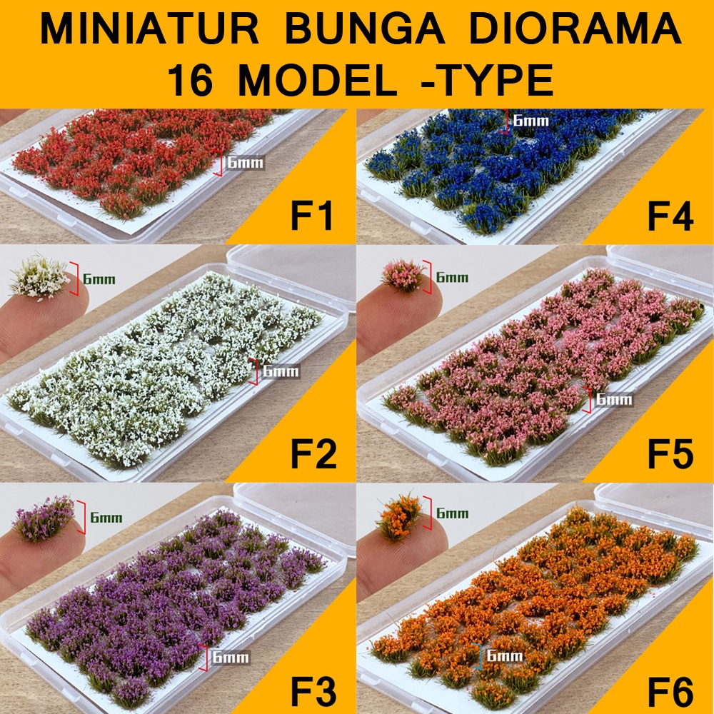 MAKET BUNGA LIAR KECIL TAMAN POHON - DIORAMA MAKET MINIATUR / BUNGA MAKET