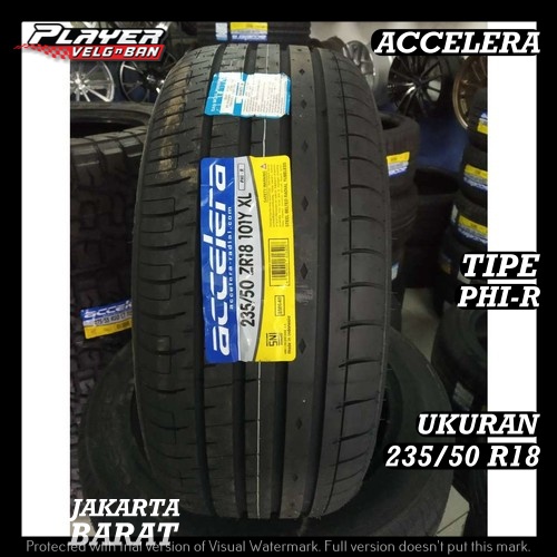 Ban Mobil Tubles Ring 18 235/50 Merk Accelera PHI-R Ukuran 235 50 R18 Mobil Rush, Terios, Innova