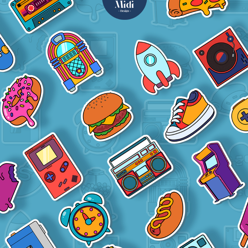 

STICKER PACK RETRO VINTAGE | GAME CONSOLE | STICKER TUMBLER | STIKER LAPTOP KOPER HELM