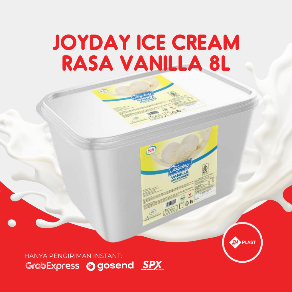 

ICE CREAM JOYDAY VANILLA 8 LTR, ES KRIM VANILLA 8 LITER JOY DAY