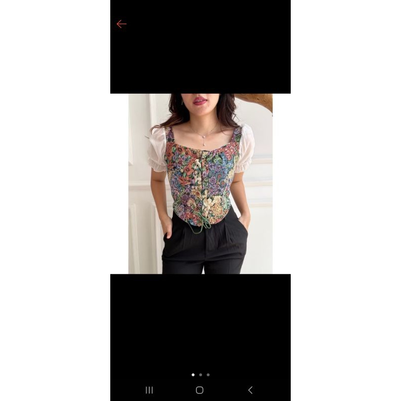 Baju wanita Preloved - Aksen tali depan bohemian