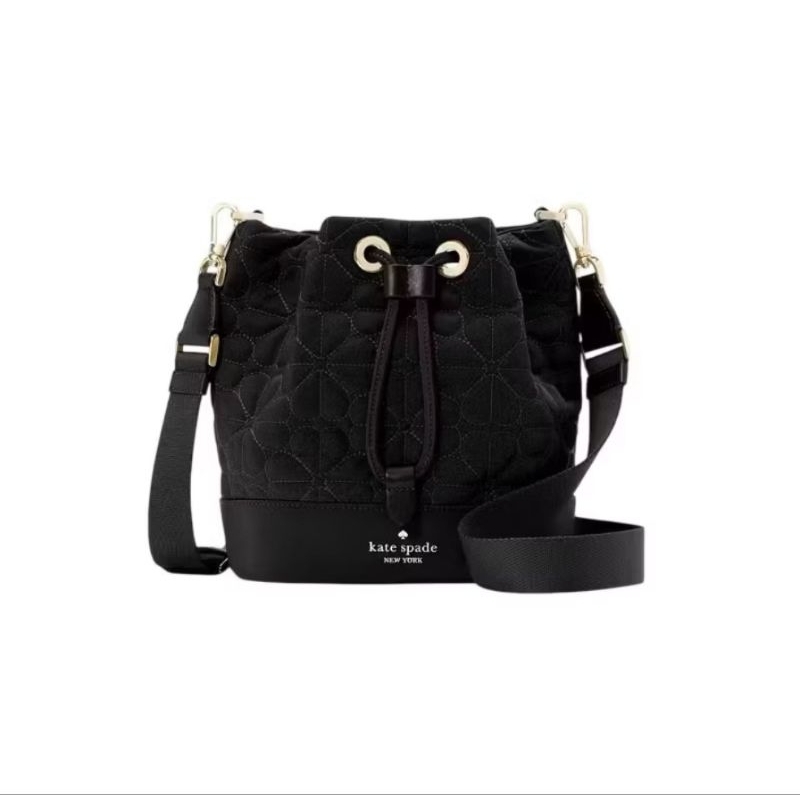 Tas Wanita Kate Spade Flower Quilted Bucket Bag