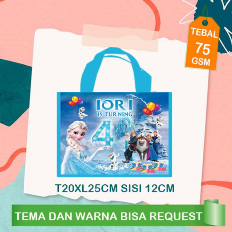 

Tas ultah karakter frozen/tas souvenir ultah frozen/goodie bag frozen
