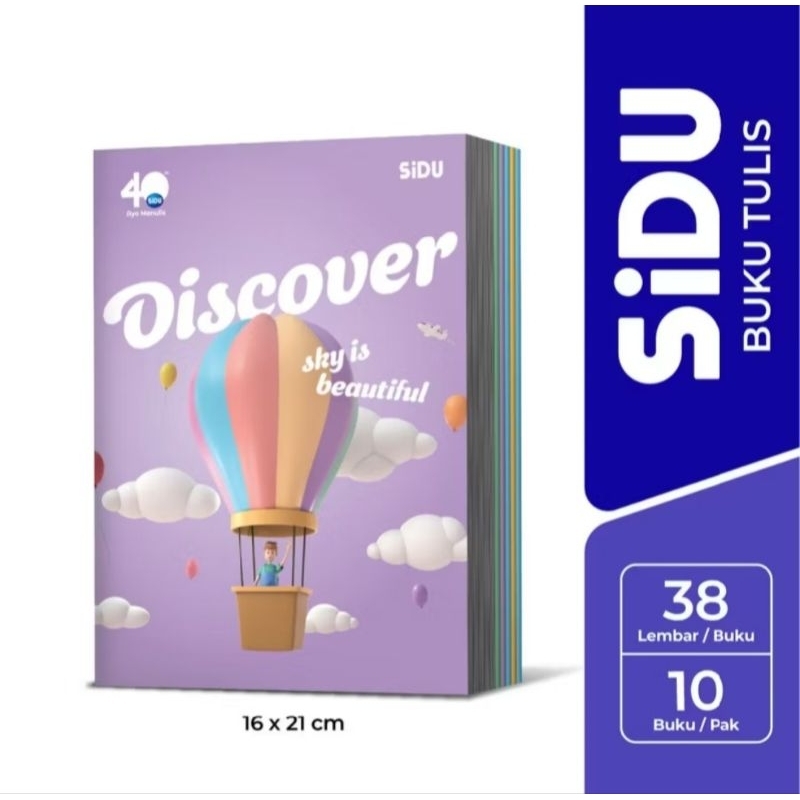 

BUKU TULIS SIDU 38 LEMBAR MURAH / BUKU SIDU 38/1pak isi 10 Buku
