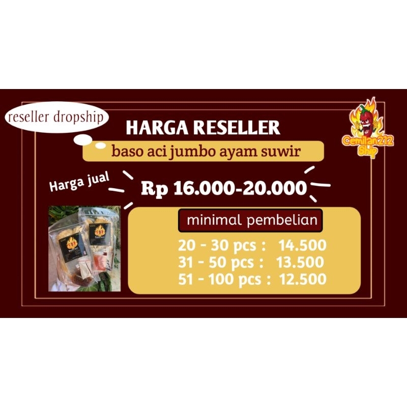 

BASO ACI JUMBO AYAM SUWIR HARGA RESELLER DROPSHIP