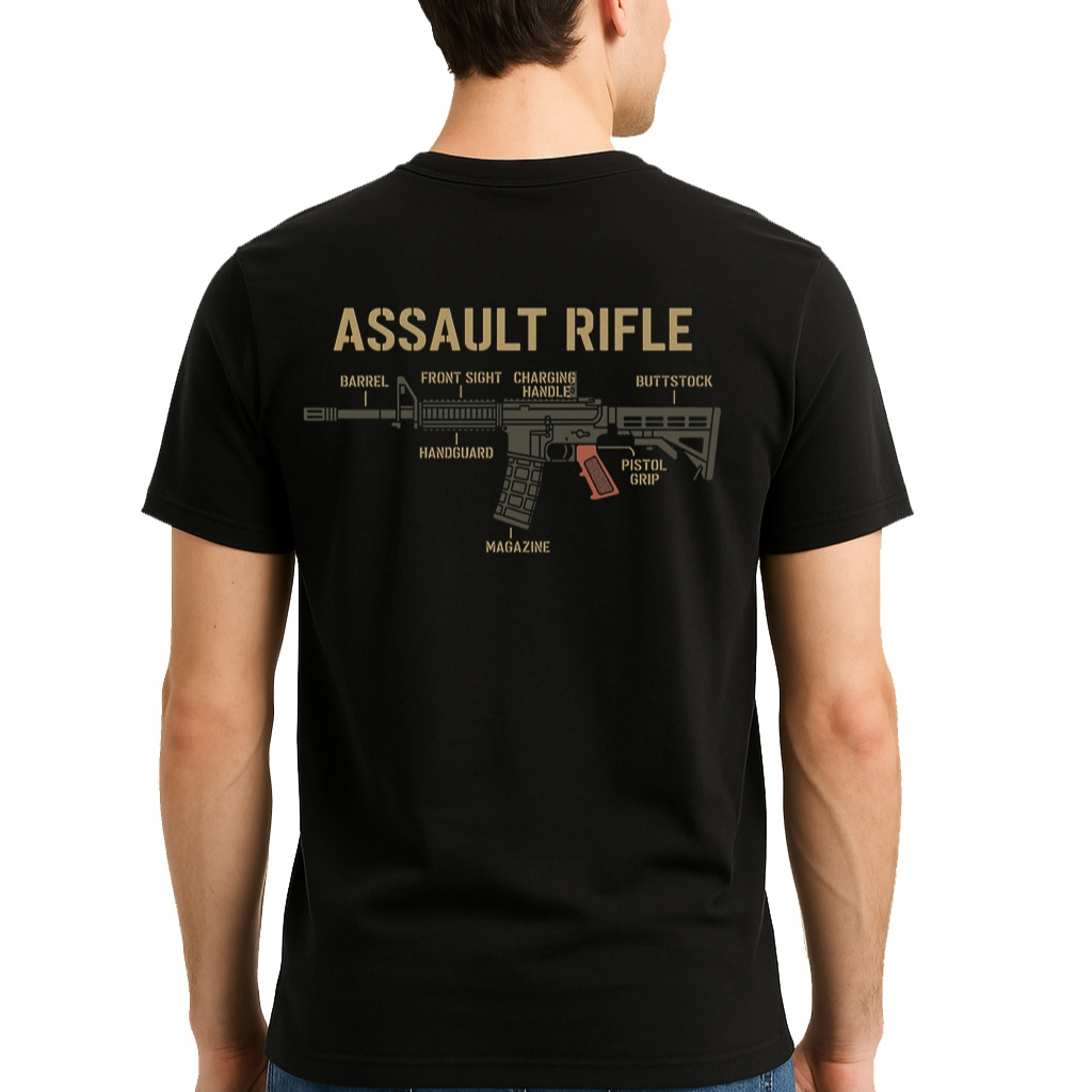 RSA Kaos Tactical Assault Rifle - Baju Taktikal Pria Army Combed 24s - Tshirt TNI Polisi Brimob