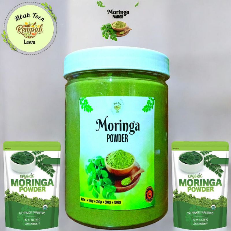 

Daun Kelor Bubuk Bonus Lemon Kering/Bubuk Daun Kelor Murni Kemasan Jar