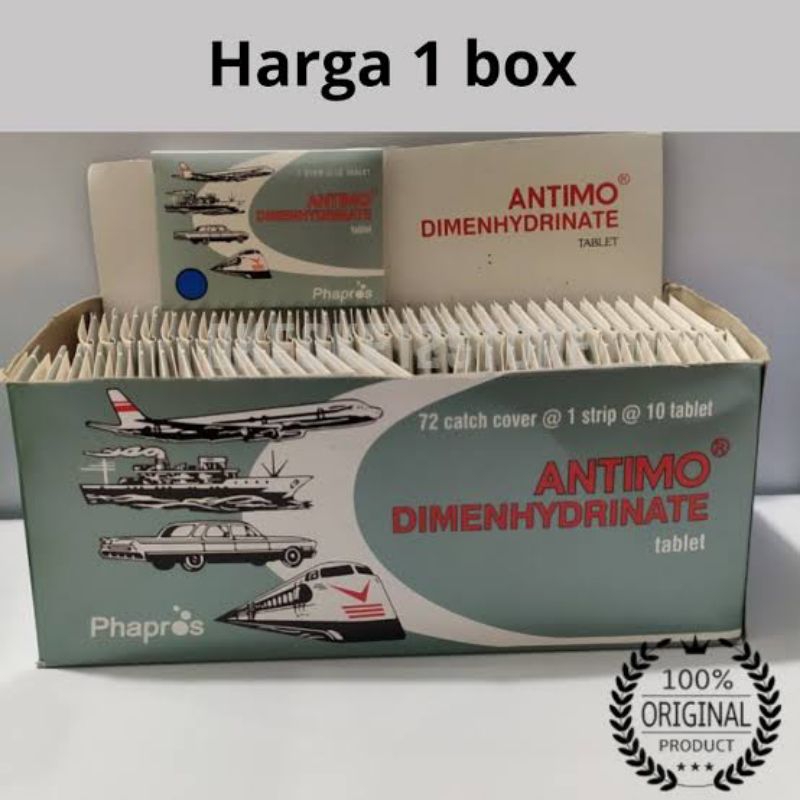Antimo dewasa 1box isi 72catch cover strips@1strip@10tablet