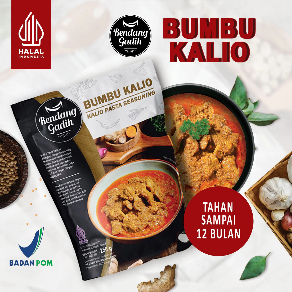 

Bumbu Kalio Rendang Gadih padang makanan randang Minang Payakumbuh Sumatra barat