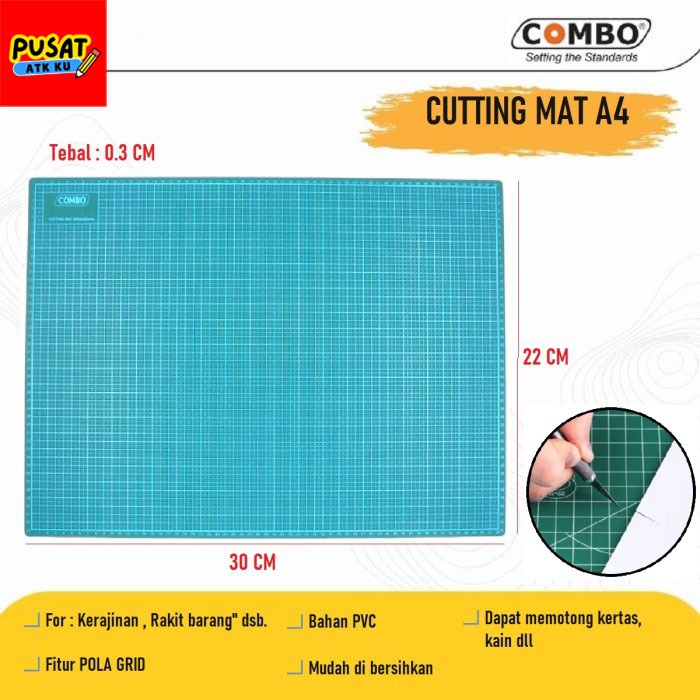 

Cutting Mat A4 Combo Tebal / Alas Potong Kertas A4 / Tempat Potong Matras Kertas / Alas Cutter