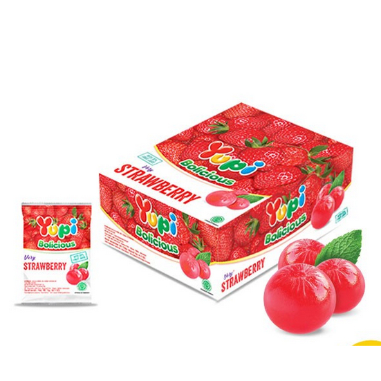 

Candy Bolicious Strawbery 1 pcs (1 Box 24 pcs)