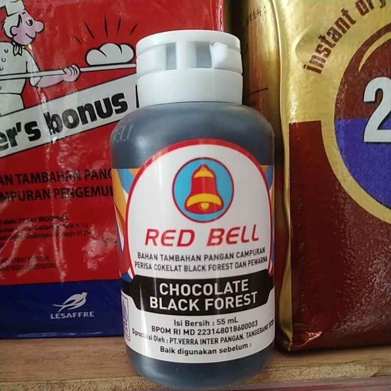 

Red bell chocolate black forest 55 mL/ perisa cokelat black forest dan pewarna