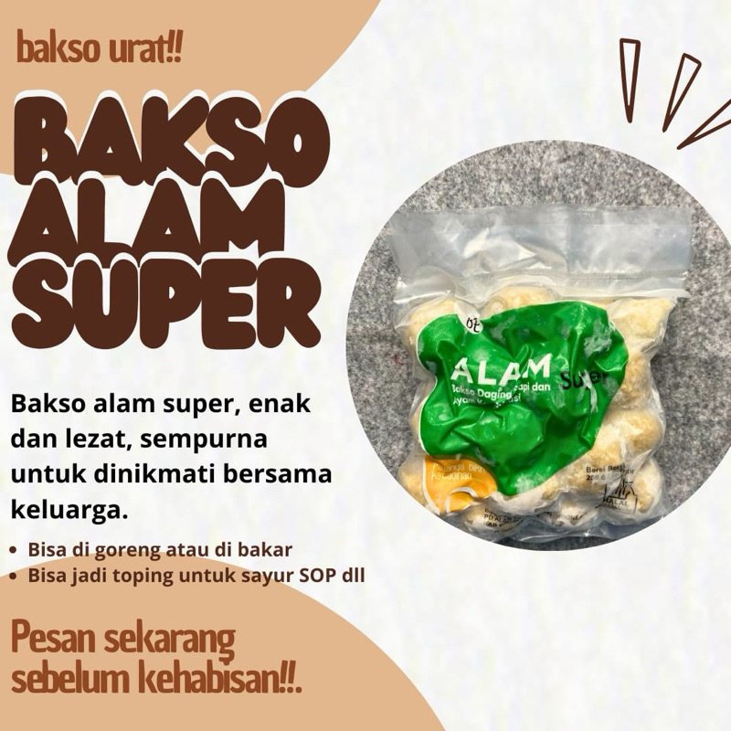 

Bakso alam super BE isi 25 bakso