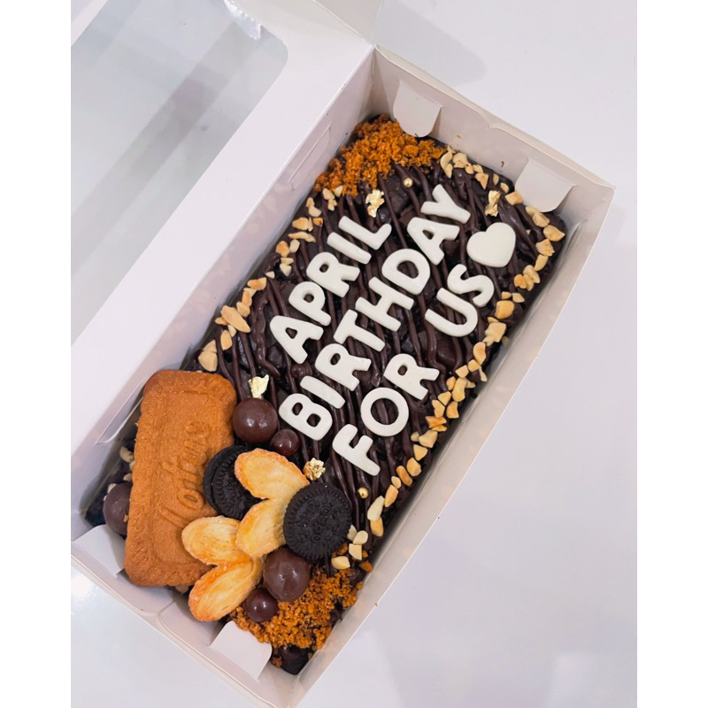 Fudgy Brownies Custom Gift Ulang Tahun | Brownies Panggang Gift