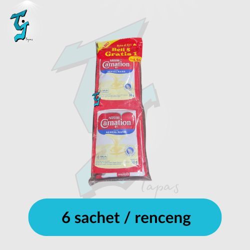 

Carnation Krimer Kental Manis. 1 Renceng 6 sachet.